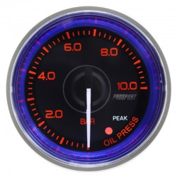 Manómetro Presión de aceite ProSport - Ø52mm - Crystal Blue