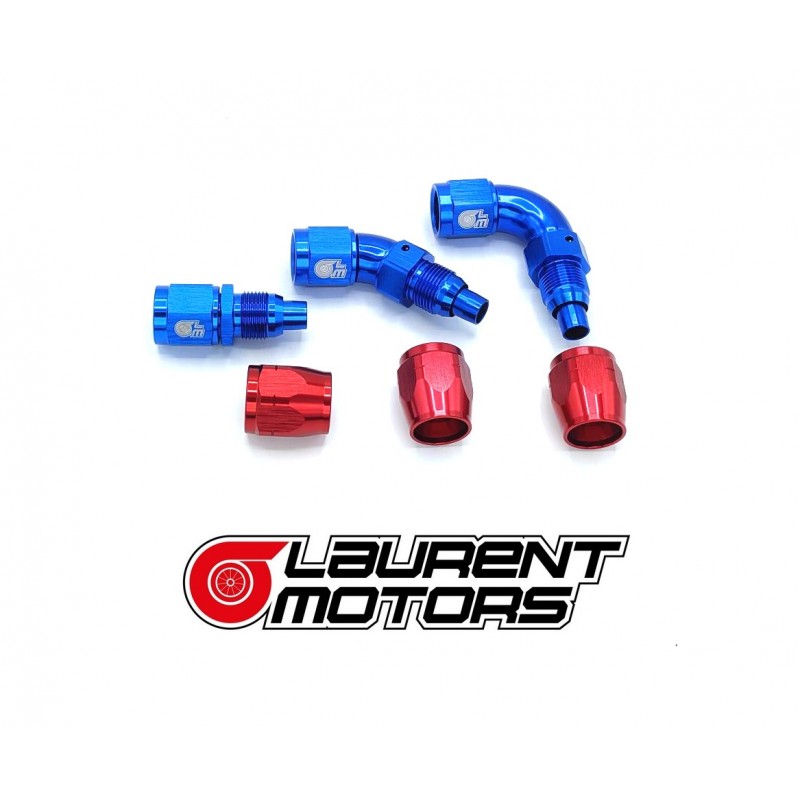 Full flow "cutter style" fittings AN6 / DASH6 - Straight / 45° / 90° Full flow "cutter style" fittings AN6 / DASH6 - Straight / 45° / 90°