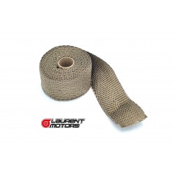 Bande thermique titane 10m 1200° + 10 Colliers inox 30cm