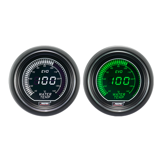 Température Eau Prosport Manomètre - 52 mm - EVO - Blanc/Vert
