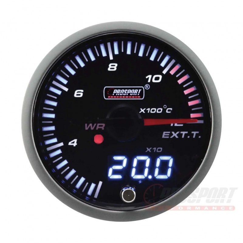 Température Gaz Echappement Prosport manometre 60mm - EGT - JDM Température Gaz Echappement Prosport manometre 60mm - EGT - JDM
