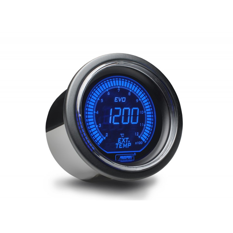 Température Gaz Echappement Prosport manometre 52mm - EVO - EGT - Bleu/Rouge Température Gaz Echappement Prosport manometre 52mm - EVO - EGT - Bleu/Rouge