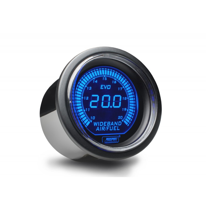 AFR WIDEBAND - Manomètre Prosport - EVO - 52mm - Sonde Bosch LSU 4.9 - Bleu/Rouge AFR WIDEBAND - Manomètre Prosport - EVO - 52mm - Sonde Bosch LSU 4.9 - Bleu/Rouge
