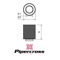 Pipercross - Filtre à air cylindrique mousse