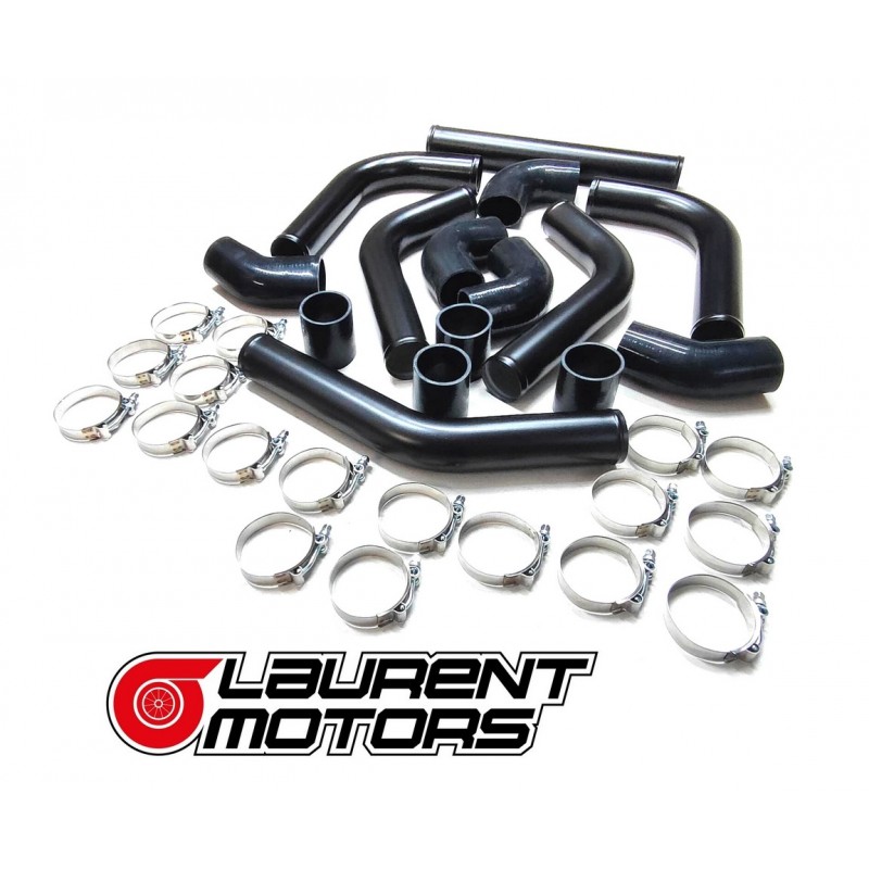 Tubos intercooler universales 2.5" 63mm - Negro